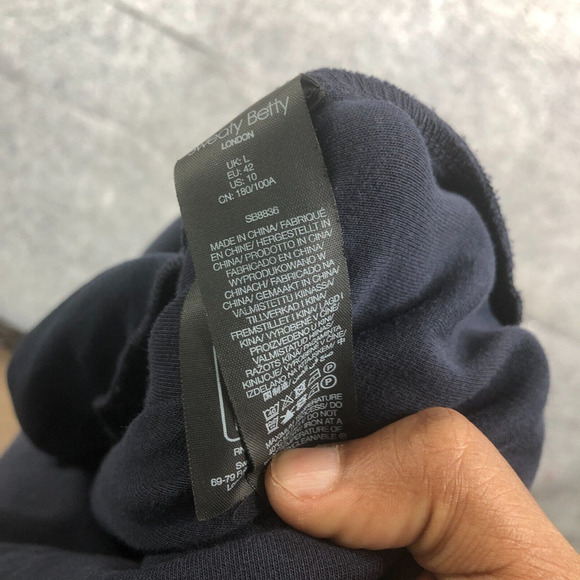 SWEATY BETTY Beyond Hooded Sweat Dress Size Large Blue Style SB8836 - Picture 12 of 13